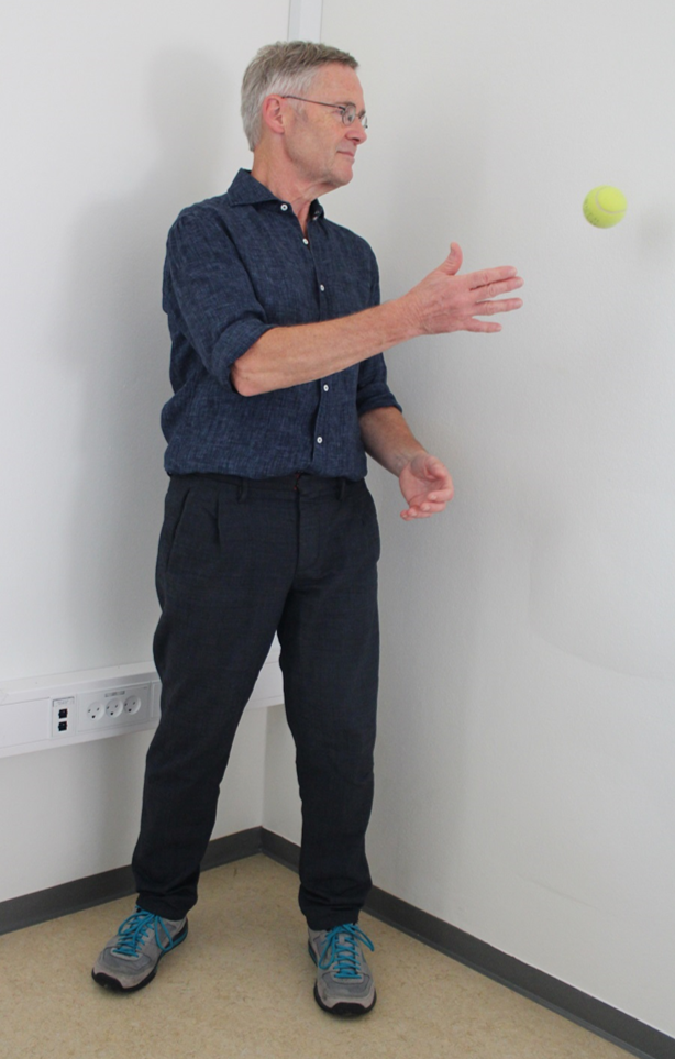 tossing ball to corner